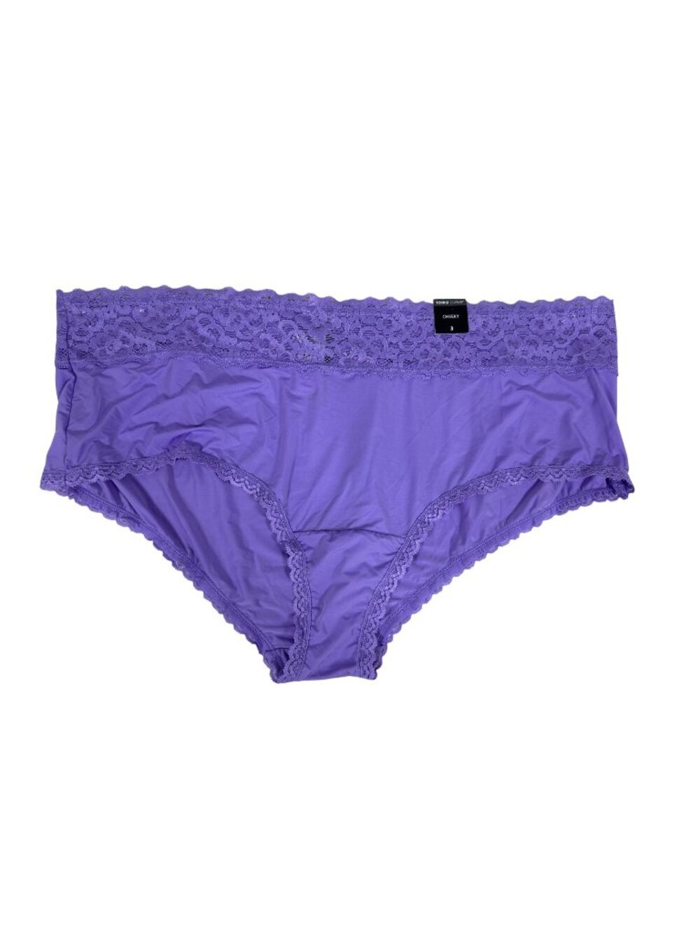 Torrid Curve Second Skin Cheeky Panty Size 3 3X Purple Wide Lace Trim NWT